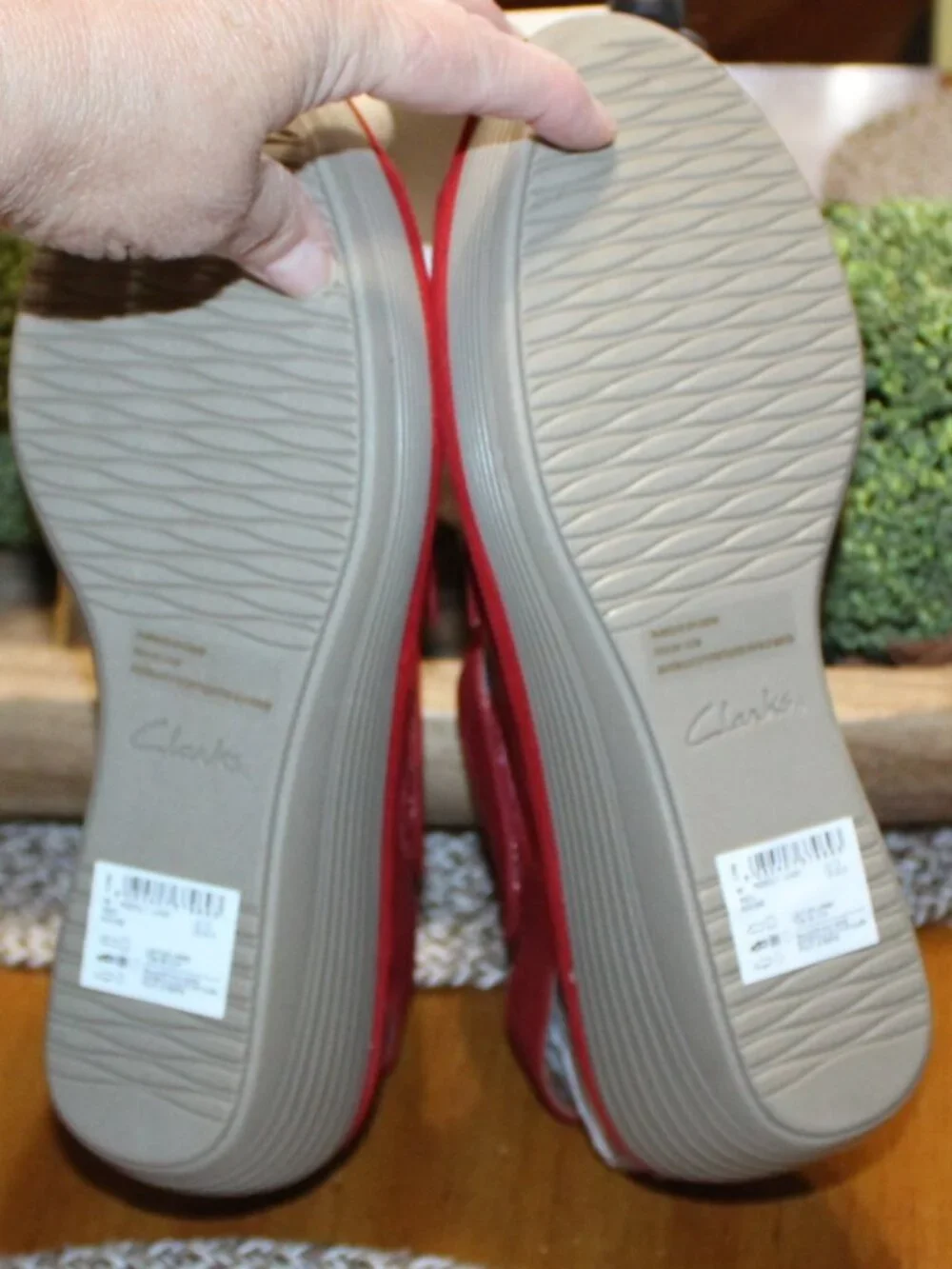 NWT Clark Reedly Juno Wedge sandals 9 1/2 WIDE SHARP! COMFY! - Picture 13 of 15